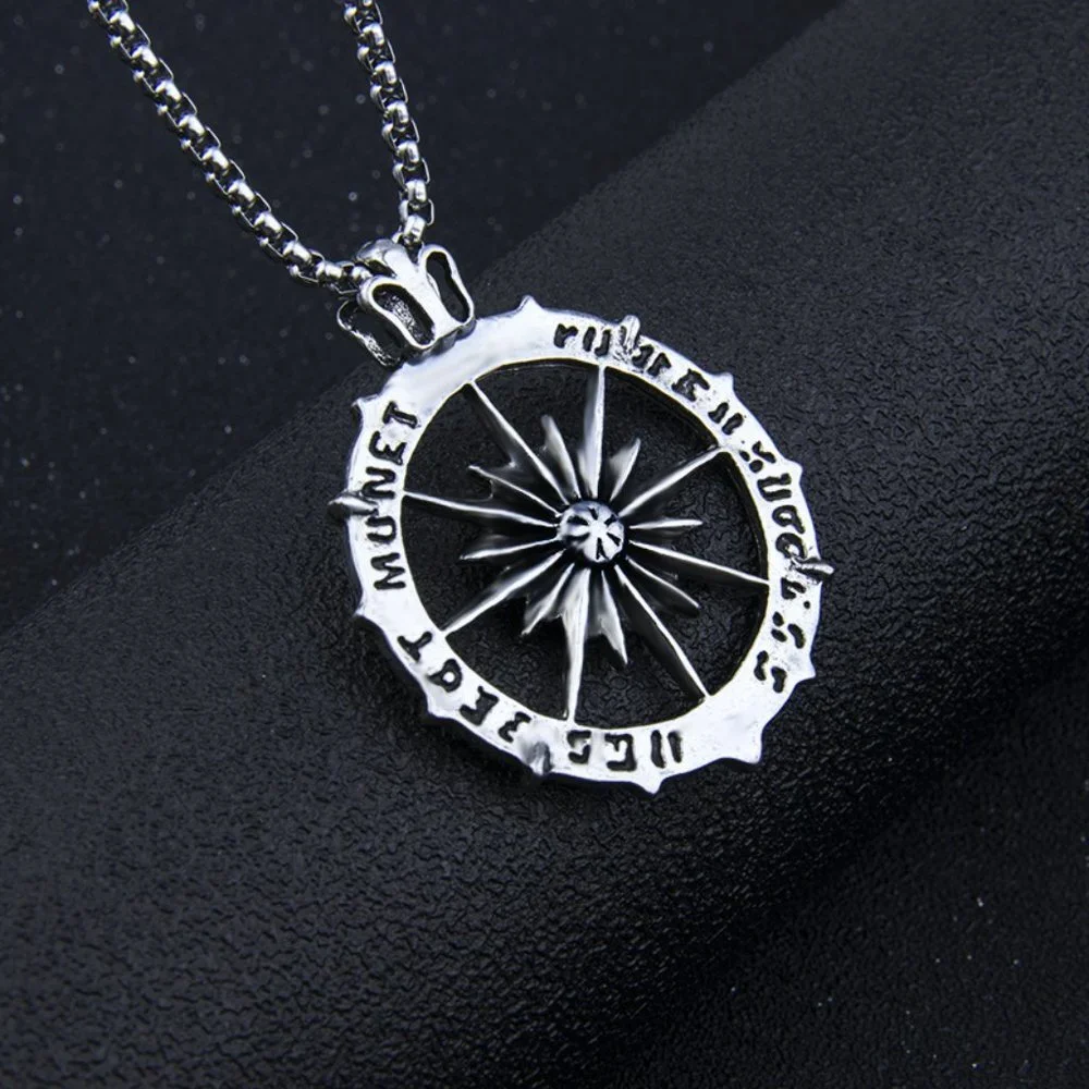 ❤️Fashion Roman clock sun pendant Necklace for women/men, N90201P203